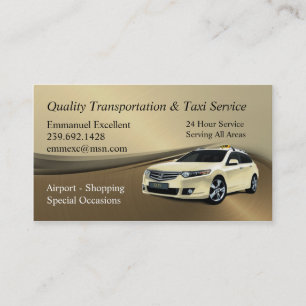 Carte De Visite Emmanuel Excellent service de taxi