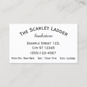 Carte De Visite Émoticône lisant un livre - librairie ou (Dos)