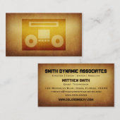 Carte de visite empaqueté de bande de disc-jockey (Devant / Derrière)