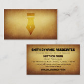 Carte de visite empaqueté de stylo d'auteurs (Devant / Derrière)