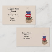 Carte de visite Empilage de Tasses à Café (Devant / Derrière)