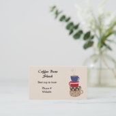 Carte de visite Empilage de Tasses à Café (Debout devant)