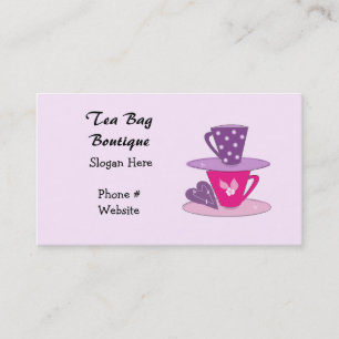 Carte de visite Empilage de Tasses à Thé