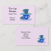 Carte de visite Empilage de Tasses à Thé (Devant / Derrière)