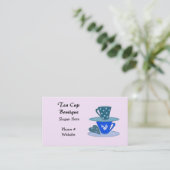Carte de visite Empilage de Tasses à Thé (Debout devant)