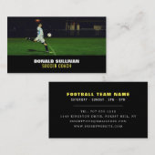 Carte De Visite Emplacement de football, joueur de football/entraî (Devant / Derrière)