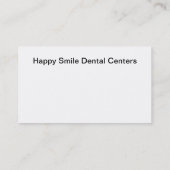 Carte De Visite Emplacement de multiple de bureau de dentiste (Dos)