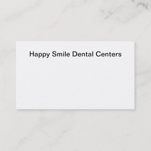 Carte De Visite Emplacement de multiple de bureau de dentiste (Dos)