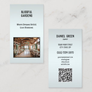 Carte De Visite Emplacement du mariage Photo QR personnalisée