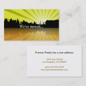 Carte De Visite Emplacement personnalisé Office juste déplacé (Devant / Derrière)