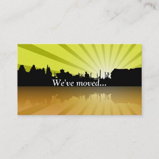 Carte De Visite Emplacement personnalisé Office juste déplacé (Devant)