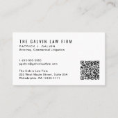 Carte De Visite Employé de code QR professionnel (Devant)