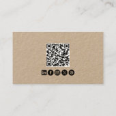 Carte De Visite Employé de QR Code Professionnel Pilote Avion (Dos)