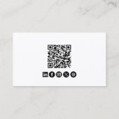 Carte De Visite Employé de QR Code Professionnel Pilote Avion (Dos)
