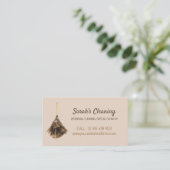 Carte De Visite Employée de ménage mobile femme patron (Debout devant)