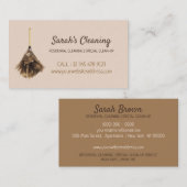 Carte De Visite Employée de ménage mobile femme patron (Devant / Derrière)