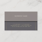 Carte De Visite Employeur Consultant Professionnel Plain Luxe Chic (Dos)