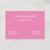 Carte De Visite Empreinte colorée pour bébé (Dos)