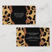 Carte De Visite Empreinte de léopard (Devant / Derrière)