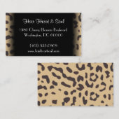 Carte De Visite empreinte de léopard (Devant / Derrière)