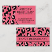 Carte De Visite Empreinte de léopard (Devant / Derrière)