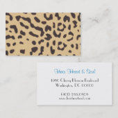 Carte De Visite empreinte de léopard (Devant / Derrière)