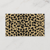 Carte De Visite Empreinte de léopard avec le rectangle en verre (Dos)