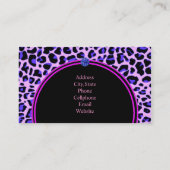 Carte De Visite Empreinte de léopard bleu (Dos)