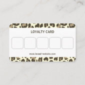 Carte De Visite Empreinte de léopard Brown classique Rockabilly Mo (Dos)