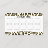 Carte De Visite Empreinte de léopard Brown classique Rockabilly Mo (Dos)