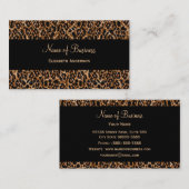 Carte De Visite Empreinte de léopard Brown élégant Motif animal de (Devant / Derrière)