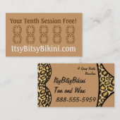 Carte De Visite Empreinte de léopard de bikini (Devant / Derrière)