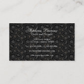 Carte De Visite Empreinte de léopard de zèbre de regard de (Dos)