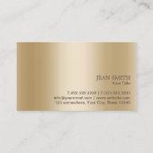 Carte De Visite Empreinte de léopard d'initiale d'or de monogramme (Dos)