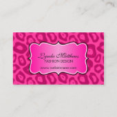 Carte De Visite Empreinte de léopard élégant (Devant)