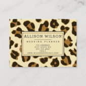 Carte De Visite Empreinte de léopard élégant (Devant)