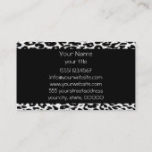 Carte De Visite Empreinte de léopard et noir clair (Dos)