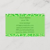 Carte De Visite Empreinte de léopard et vert citron vert (Dos)