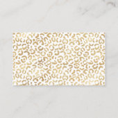 Carte De Visite Empreinte de léopard Gold White (Dos)