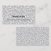 Carte De Visite Empreinte de léopard gris (Devant / Derrière)