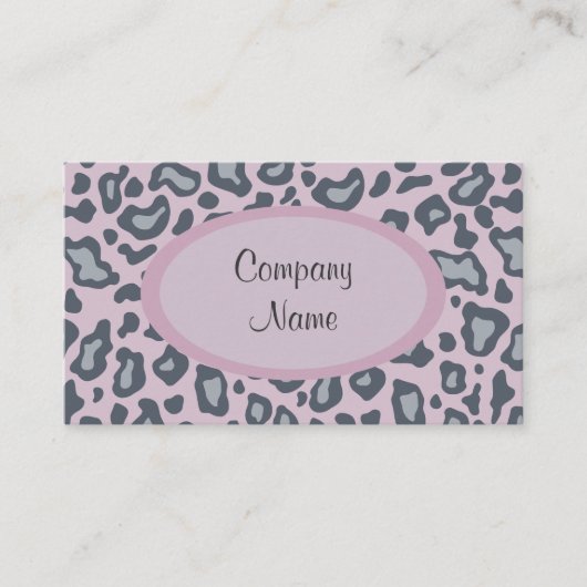 Carte de visite Empreinte de léopard Lavender (Devant)