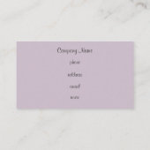 Carte de visite Empreinte de léopard Lilac (Dos)