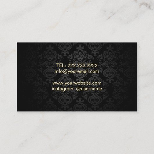 Carte De Visite Empreinte de léopard moderne de logo de (Dos)