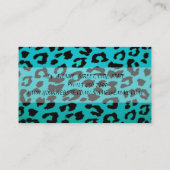 Carte De Visite Empreinte de léopard moderne élégante lèvres roses (Dos)