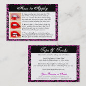 Carte De Visite Empreinte de léopard pourpre - Application de coul (Devant / Derrière)