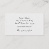 Carte De Visite Empreinte de léopard professionnel noir et gris (Dos)