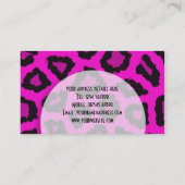Carte de visite Empreinte de léopard rose (Dos)