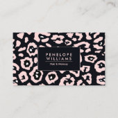 Carte De Visite Empreinte de léopard rose (Devant)