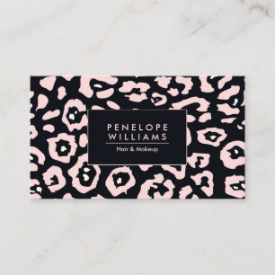 Carte De Visite Empreinte de léopard rose