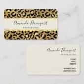 Carte de visite Empreinte de léopard sauvage et ex (Devant / Derrière)